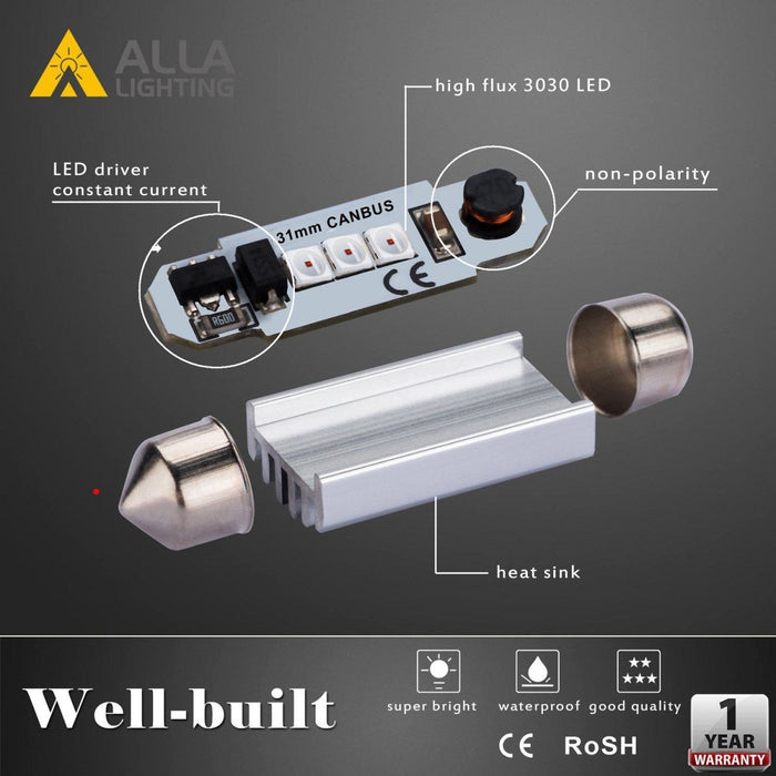 DE3175 DE3022 LED Bulbs Interior Map Dome Trunk Lights DE3021 -Alla Lighting