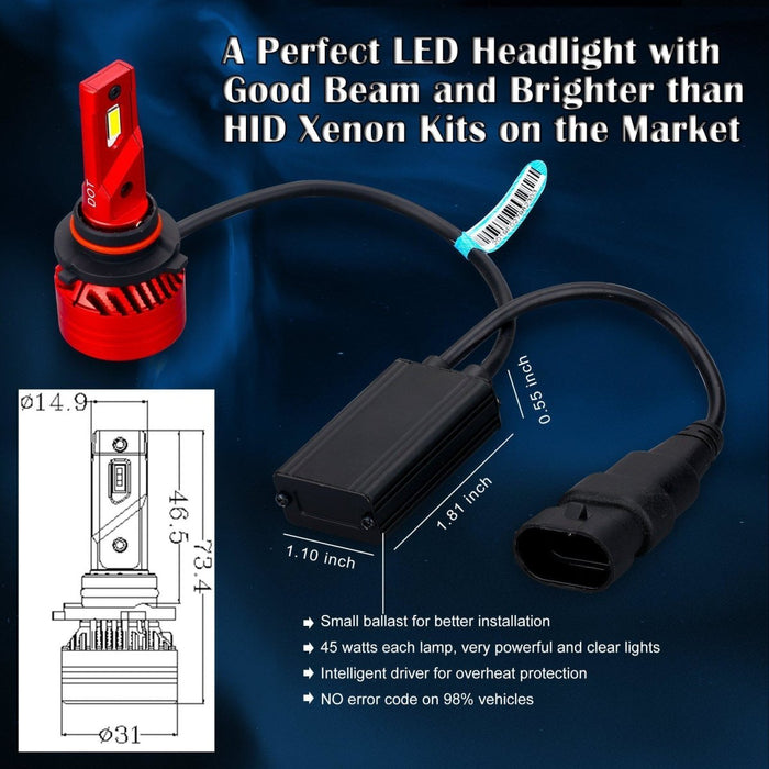 FL-BH 9005 HB3 LED Bulbs Replacement Upgrade Halogen Lamp -Alla Lighting