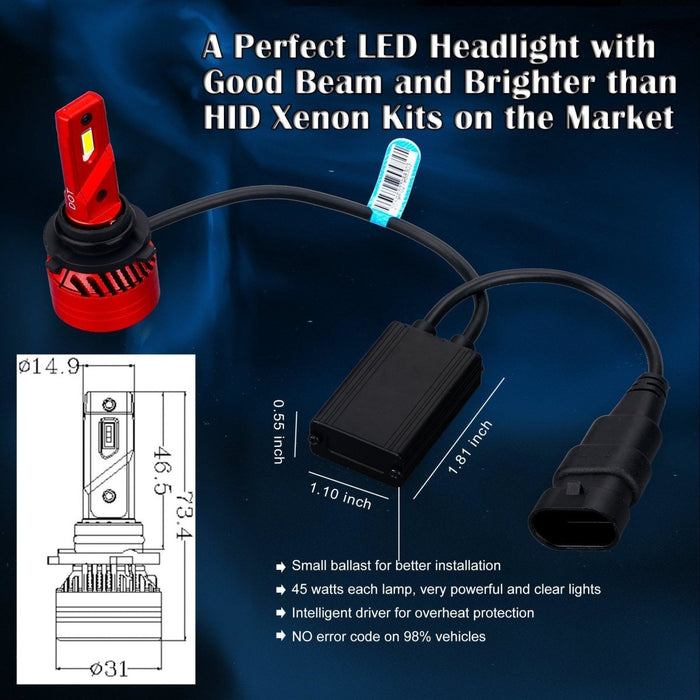 FL-BH 9006 HB4 LED Bulbs Replacement Upgrade Halogen Lamp -Alla Lighting