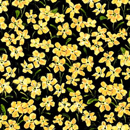 Forget Me Nots Yellow P&B Textiles