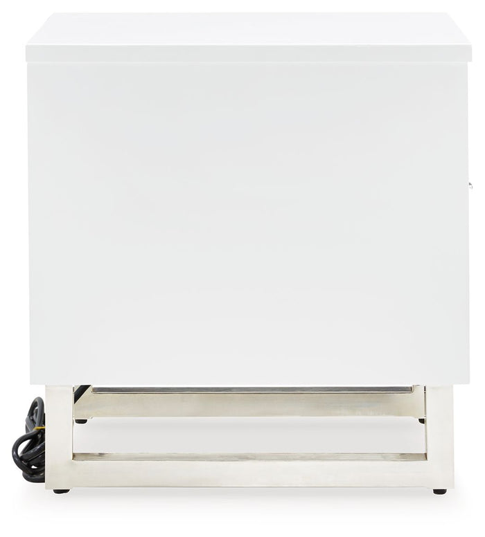 Gardoni - White / Black - Chair Side End Table