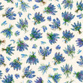 Grab Bag- 31455-E Bluebonnets Bouqet - White - QT Fabrics