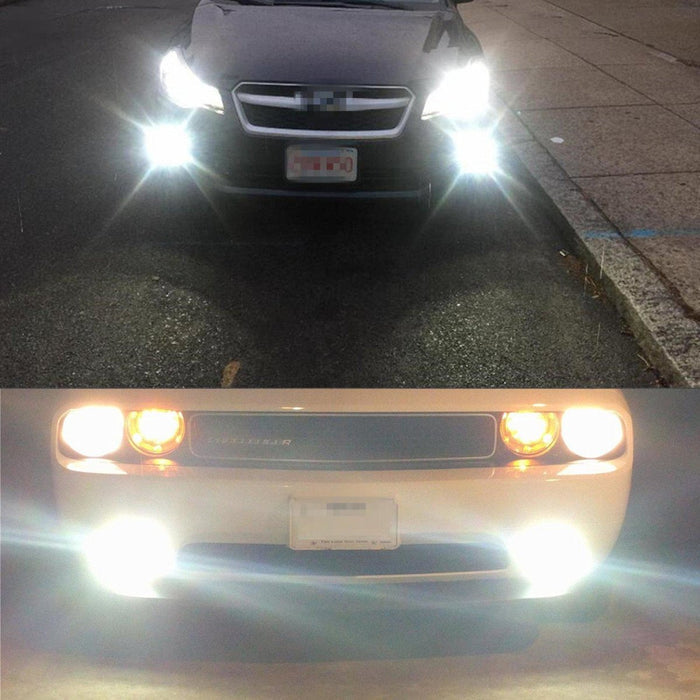 H10 9145 LED Fog Lights Bulbs High Power 80W Cree 9140, 6K White -Alla Lighting