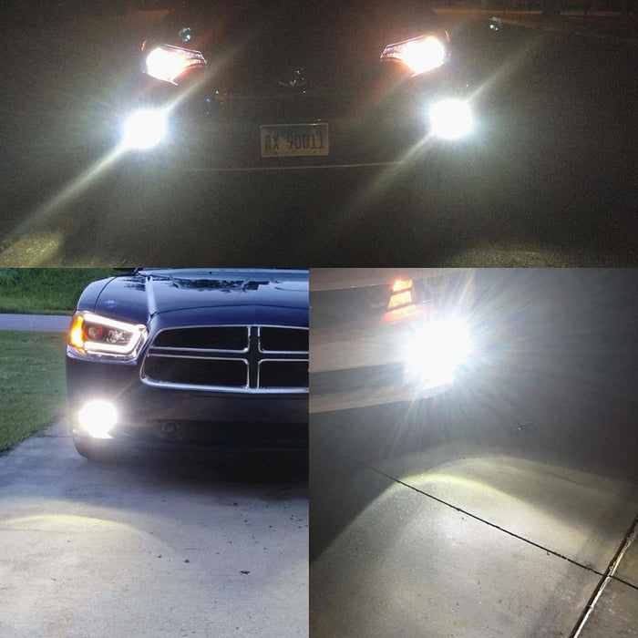 H10 9145 LED Switchback Bulbs Fog Lights, 6K White/3K Yellow -Alla Lighting