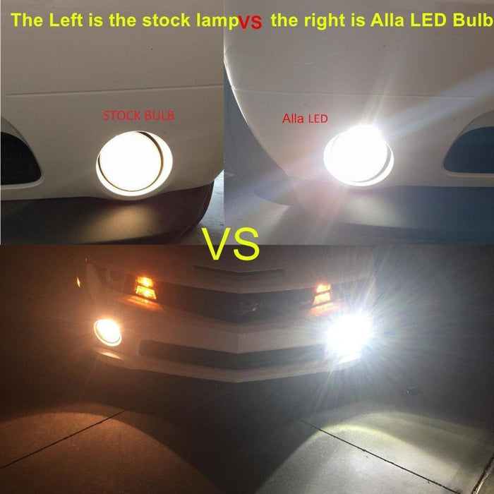 H3 LED Bulbs Super Bright 12V Fog Lights, 6000K White/3000K Yellow -Alla Lighting