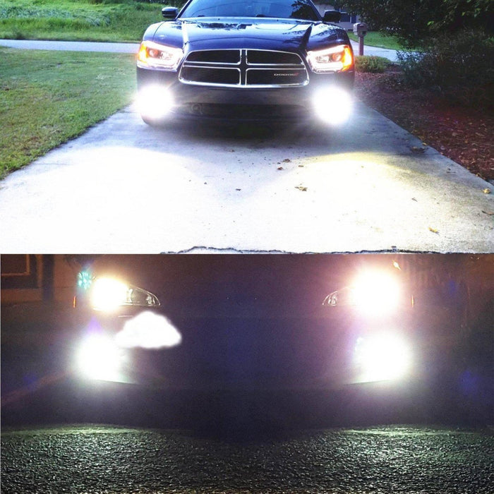 H3 LED Bulbs Super Bright 12V Fog Lights, 6000K White/3000K Yellow -Alla Lighting