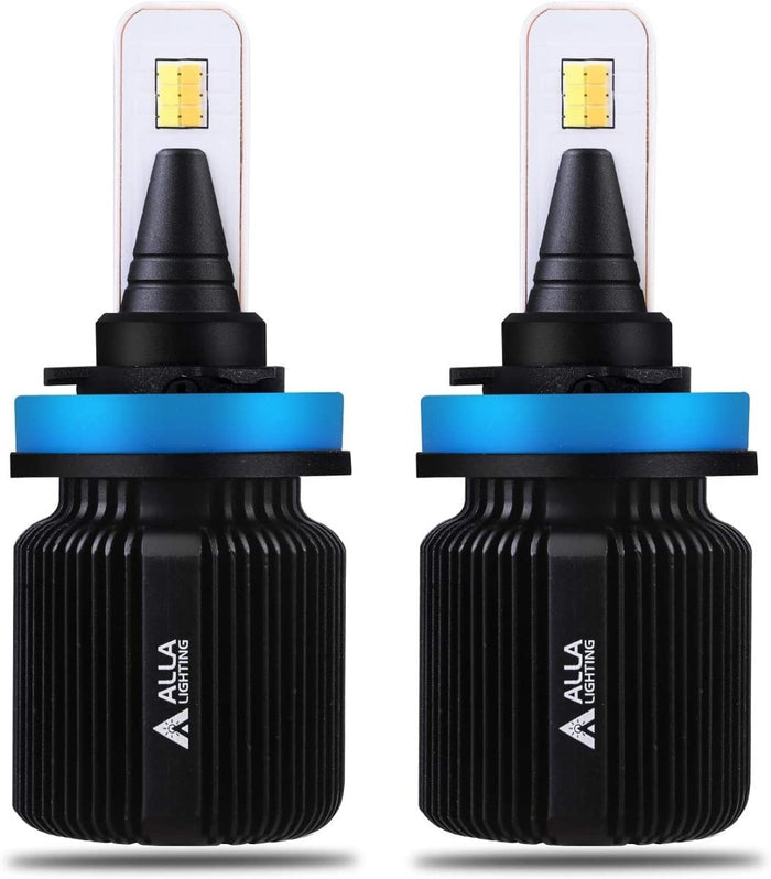 H8 H11 Switchback LED Fog Lights Bulbs, 6K White/3K Yellow -Alla Lighting