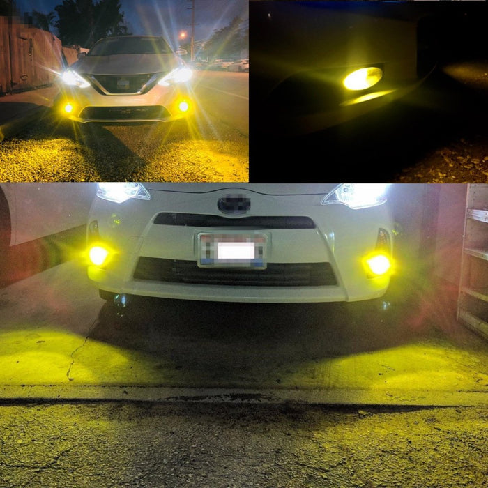 HB4 9006 LED Switchback Bulbs Fog Lights, 6K White/3K Yellow -Alla Lighting