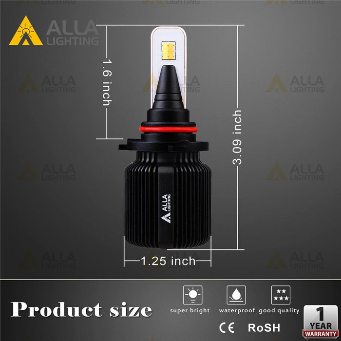 HB4 9006 LED Switchback Bulbs Fog Lights, 6K White/3K Yellow -Alla Lighting