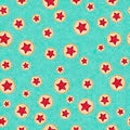 Hey Cowgirl - Blue Star Toss - 30373  - Qt Fabrics