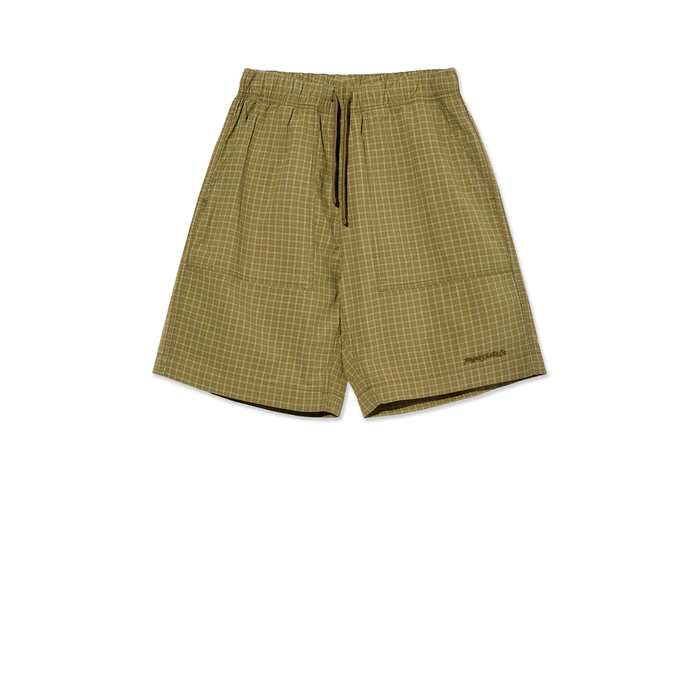 Hike Shorts | Cotton - Olive Check