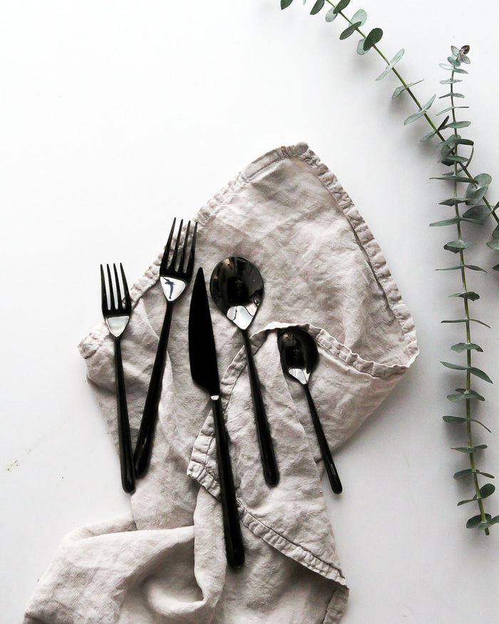 Mepra Linea Polished Black Flatware