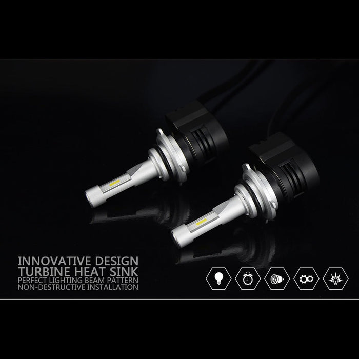 Xtreme Super Bright LED H8 H9 H11 Bulbs, 6000K Xenon White -Alla Lighting