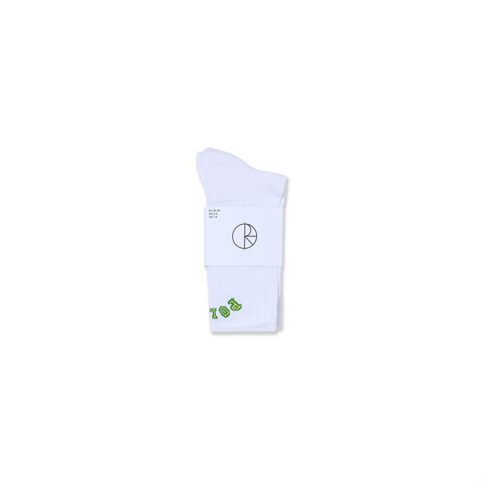 Large Rib Socks | College - White