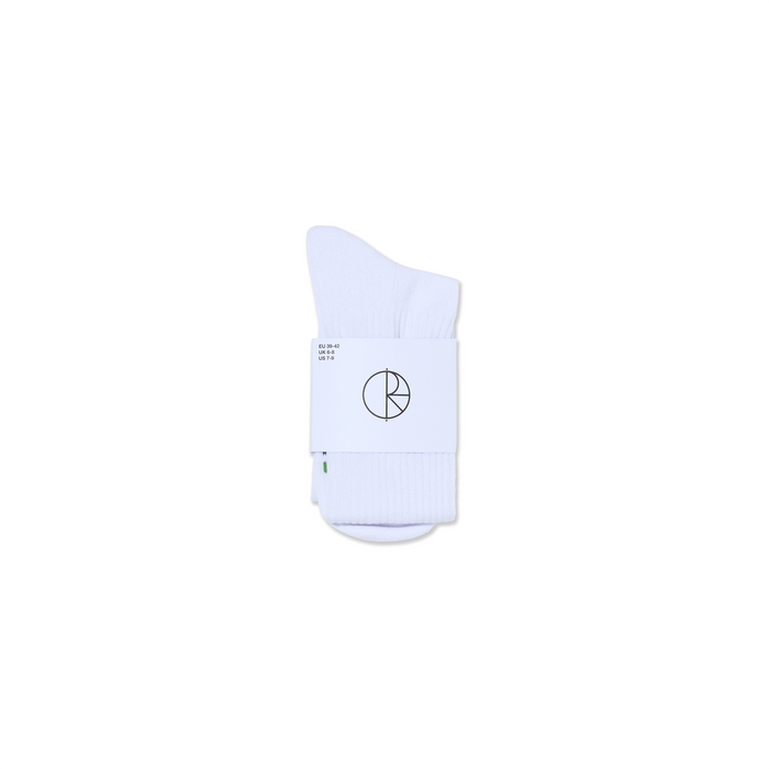 Long Rib Socks | Stripes - White/Green/Blue