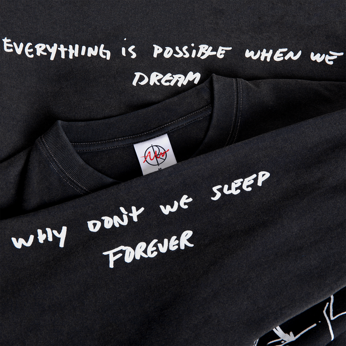 LS Tee | On Repeat - Silver Black