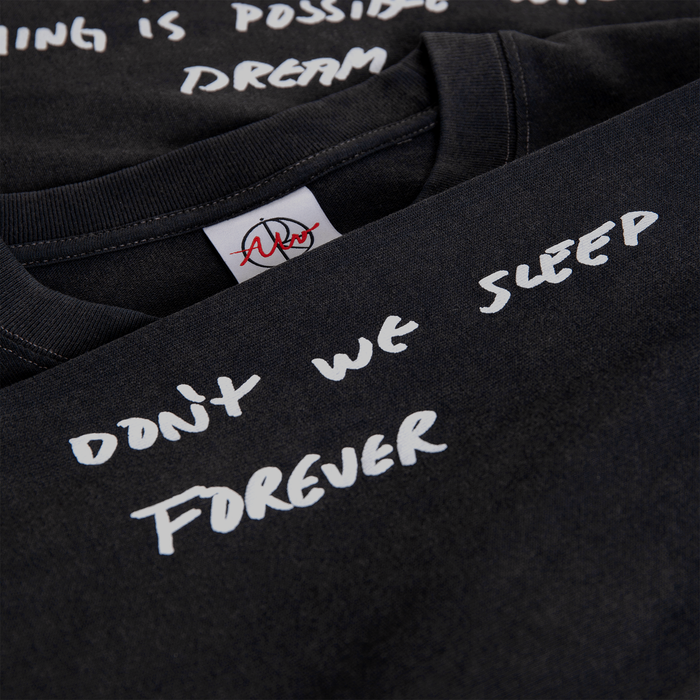 LS Tee | On Repeat - Silver Black