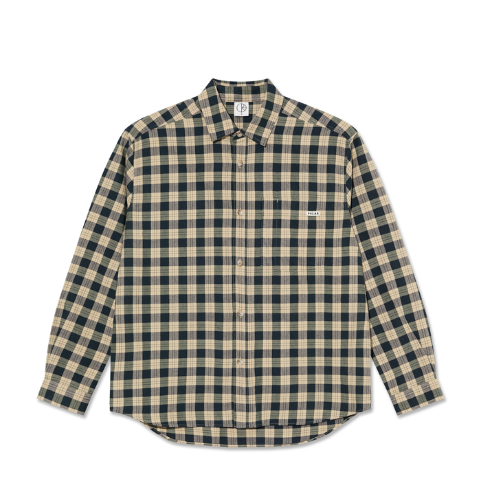 Mitchell LS Shirt | Flannel - Teal/Butter