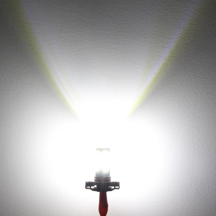 PSX24W 2504 LED Fog Lights Bulbs Super Bright 5730-SMD, 6000K Xenon White -Alla Lighting