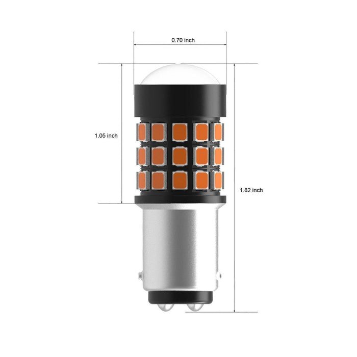PY21W 7507 LED Turn Signal Lights Bulbs 2835 51-SMD 12496, Amber Yellow -Alla Lighting