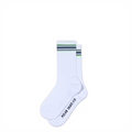 Rib Socks | Stripes - White/Green/Blue