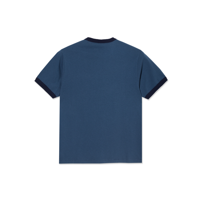 Ringer Tee - Grey Blue/Dark Blue
