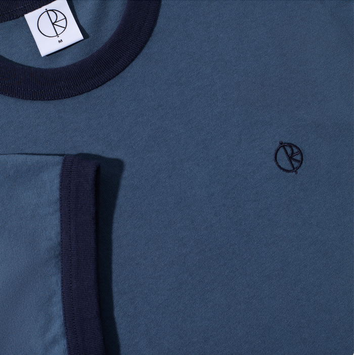 Ringer Tee - Grey Blue/Dark Blue