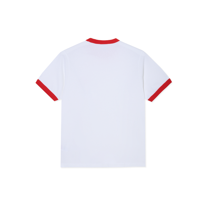 Ringer Tee - White/Red