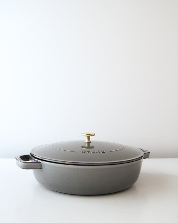 Staub Special Edition 4-qt Braiser - Graphite/Brass