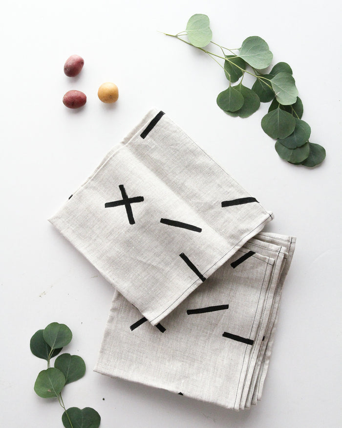 Sticks Linen Napkins - Set of 4