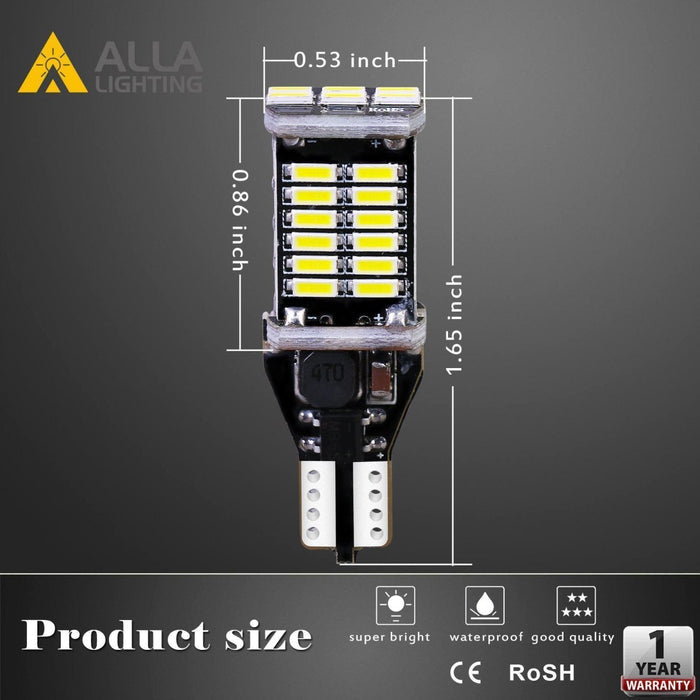T15 912 921 LED Bulbs Super Bright Back-up Reverse Lights -Alla Lighting