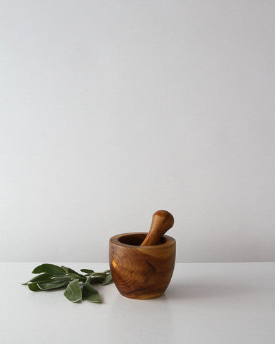 Teak Mortar and Pestle