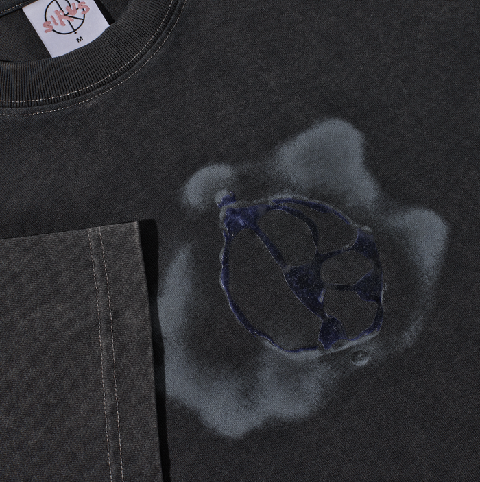 Tee | Metal Logo - Silver black