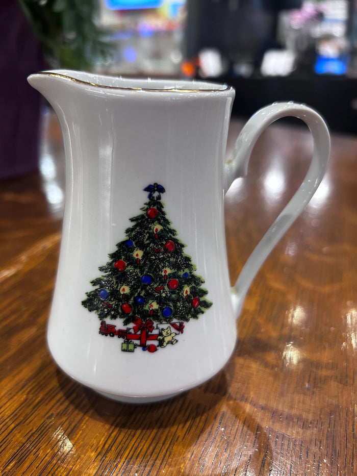 Vintage Trisa TM Porcelain Christmas Creamer Pitcher