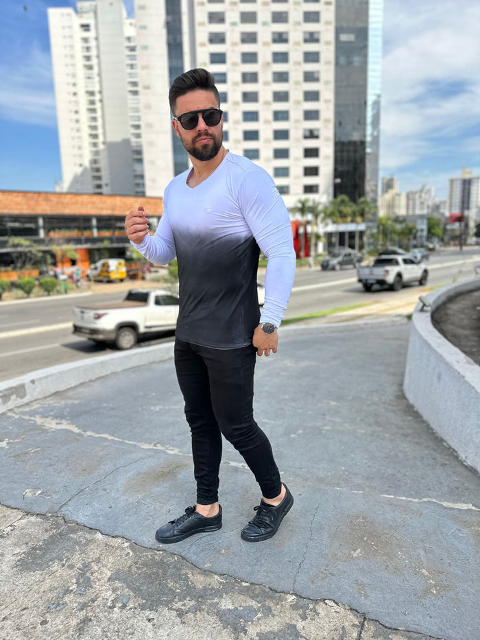 Volar Men's Long Sleeve Gradient Shirt 1440 W