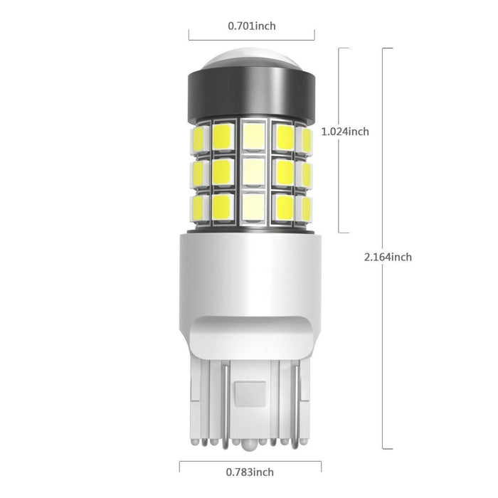W21W 7440 LED Strobe Reverse Lights Flashing Back-up Bulbs, 6000K Xenon White -Alla Lighting