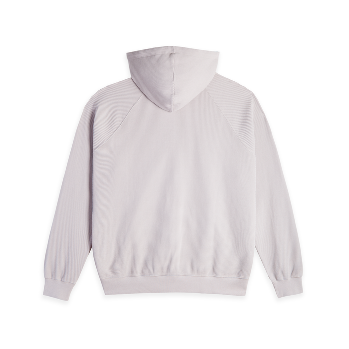 Waffle Zip Hoodie - Pale Taupe