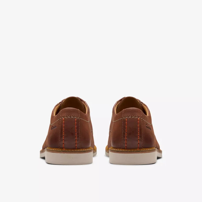 ZAPATO CLARKS ATTICUS LT LACE CUERO TOSTADO OSCURO